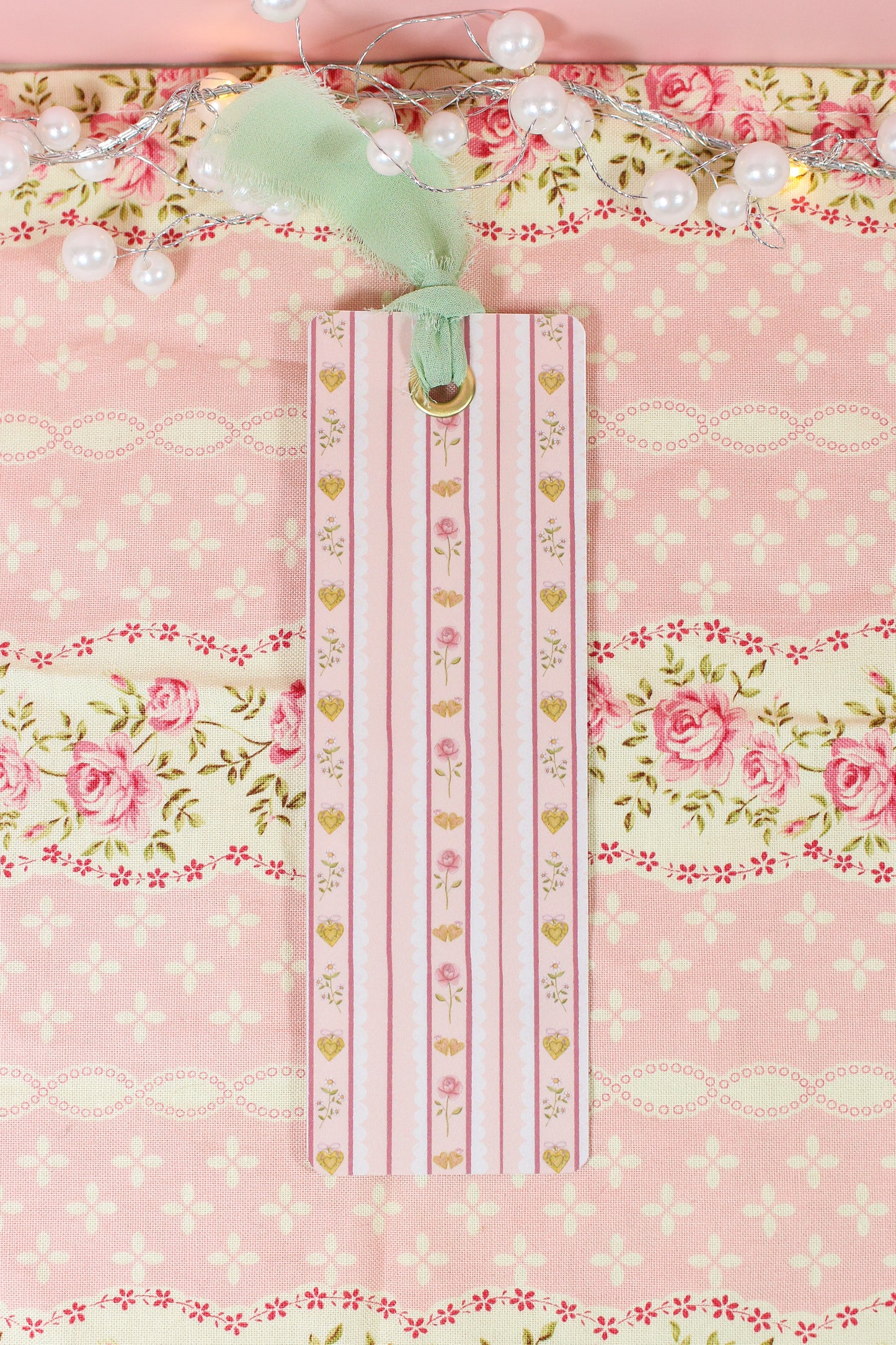 Whimsical Floral Heart Bookmark