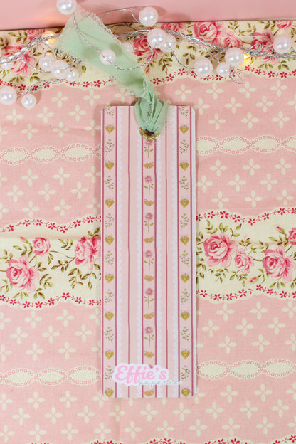 Whimsical Floral Heart Bookmark