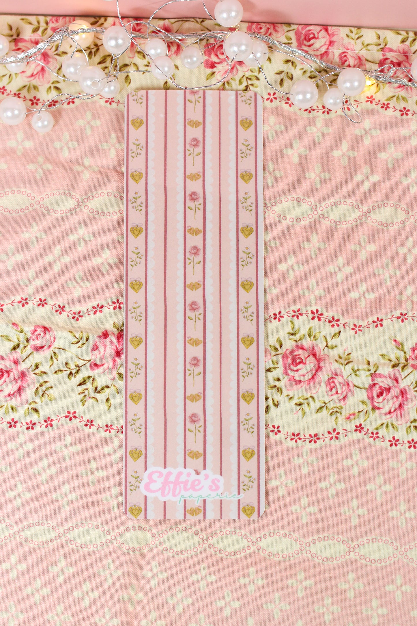 Whimsical Floral Heart Bookmark